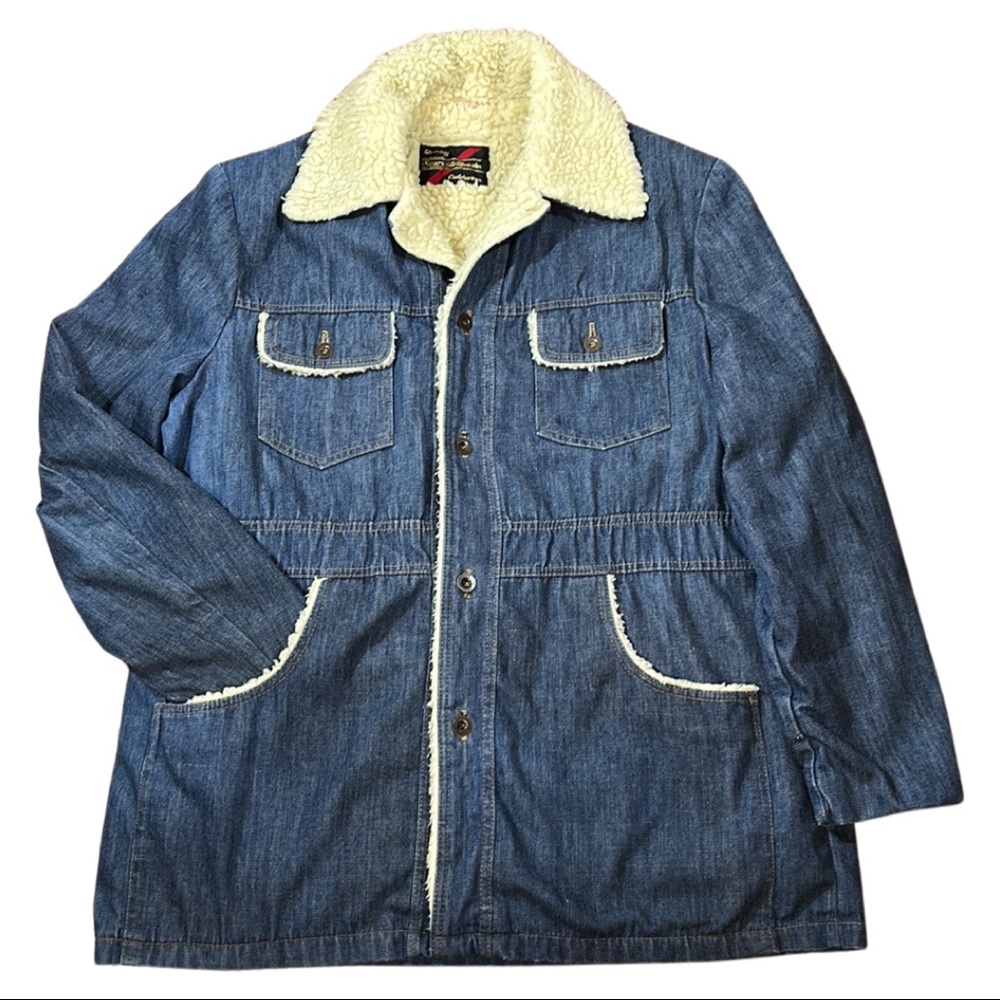 Vintage Sears & Roebuck Denim\Jean Chore coat with Sherpa lining